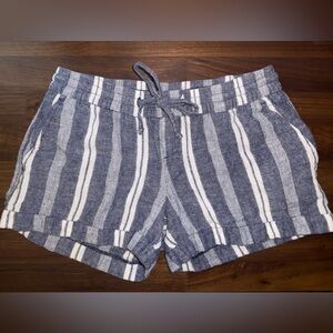 Old Navy Blue and White Bermuda Shorts with Stripes